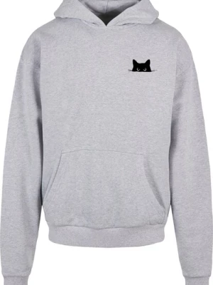 Obrázek produktu Merchcode Mikina 'Halloween - Cat'  světle šedá / černá