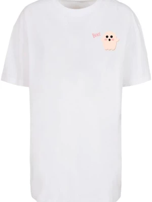 Obrázek produktu Merchcode Oversized tričko 'Halloween - Boo Ghost'  růžová / pudrová / černá / bílá