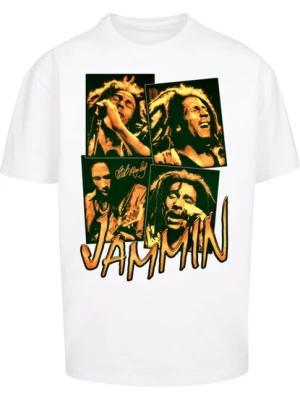 Obrázek produktu Merchcode Tričko 'Bob Marley Jammin'  žlutá / černá / bílá