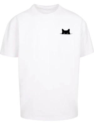 Obrázek produktu Merchcode Tričko 'Halloween - Cat'  černá / bílá