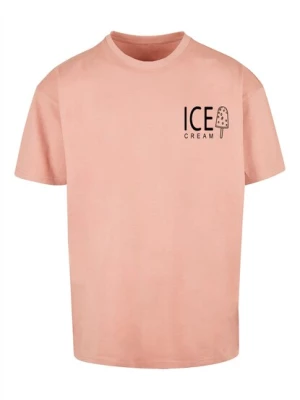 Obrázek produktu Merchcode Tričko 'Ice Cream'  starorůžová / černá
