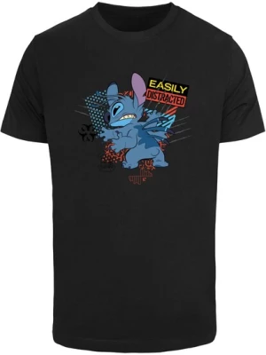 Obrázek produktu Merchcode Tričko 'Lilo & Stitch Easily Distracted'  mix barev / černá