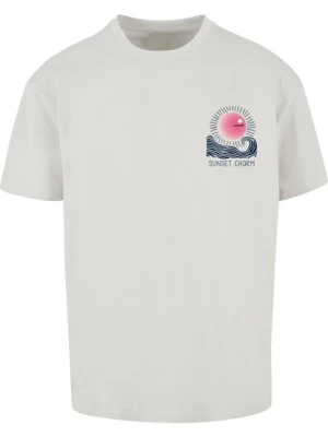 Obrázek produktu Merchcode Tričko 'Sunset Charm'  námořnická modř / světle šedá / pink