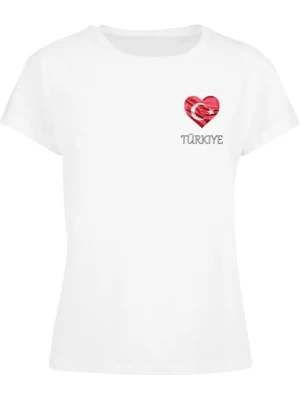 Obrázek produktu Merchcode Tričko 'Turkey'  rubínově červená / bílá