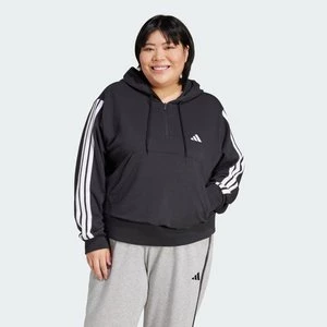 Obrázek produktu Mikina Essentials 3-Stripes French Terry Quarter-Zip (plus size) Adidas
