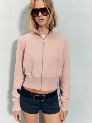 Obrázek produktu Mikina na zip Bershka tmavě modrá
