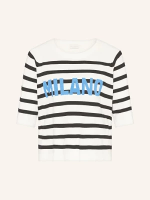 Obrázek produktu Milano Italy Oversized Svetr S 3/4 Rukávy bílá / tmavě modrá