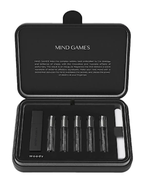 Obrázek produktu Mind Games Set Woody V Kožené Krabičce Sada vůní 37.5 ml