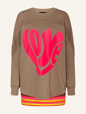 Obrázek produktu Miss Goodlife Oversized Mikina béžová / neonově růžová / neonově oranžová