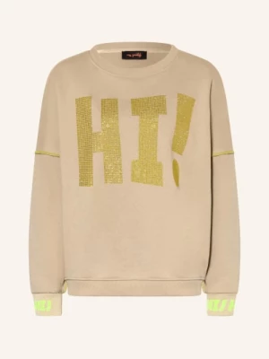 Obrázek produktu Miss Goodlife Oversized Mikina S Ozdobnými Kamínky béžová / neonově žlutá