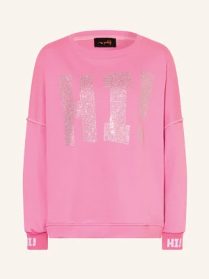 Obrázek produktu Miss Goodlife Oversized Mikina S Ozdobnými Kamínky růžová / bílá