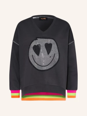 Obrázek produktu Miss Goodlife Oversized Mikina S Ozdobnými Kamínky tmavě šedá / stříbrná