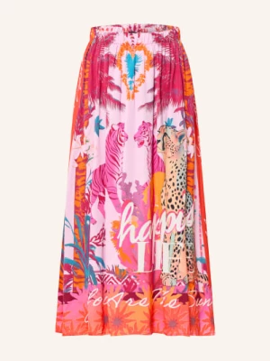 Obrázek produktu Miss Goodlife Saténová Sukně Tiger Heart růžová / oranžová / tyrkysová