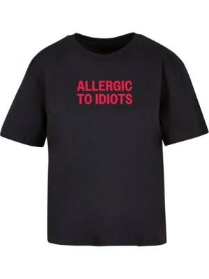Obrázek produktu Miss Tee Tričko 'Allergic To Idiots'  krvavě červená / černá