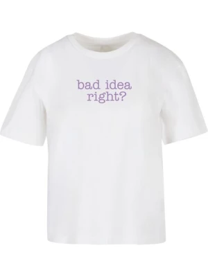 Obrázek produktu Miss Tee Tričko 'Bad Idea'  lenvandulová / bílá