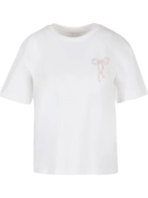 Obrázek produktu Miss Tee Tričko 'Bow Oneliner'  krvavě červená / bílá