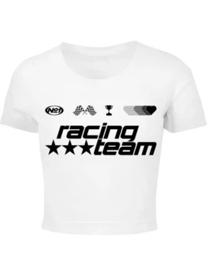Obrázek produktu Miss Tee Tričko 'Number One Racing Team'  černá / bílá