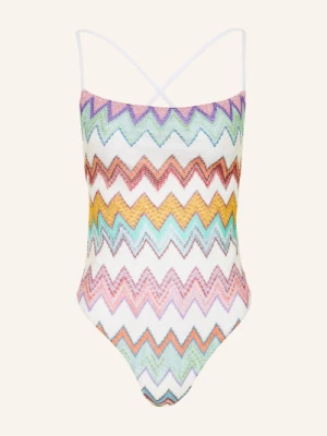 Obrázek produktu Missoni Plavky S Třpytivou Přízí oranžová / tmavě žlutá / bílá
