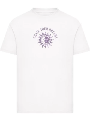 Obrázek produktu Mister Tee Tričko 'Chase Your Dreams Sun And Moon'  fialová / bílá