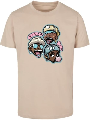 Obrázek produktu Mister Tee Tričko 'Crew Luv'  písková / hnědá / mátová / růžová