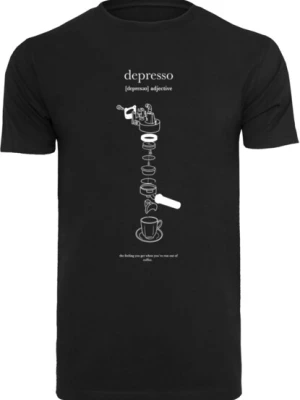 Obrázek produktu Mister Tee Tričko 'Depresso'  černá / bílá