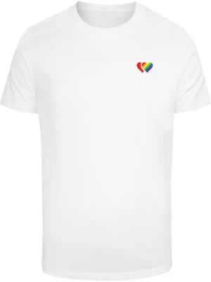 Obrázek produktu Mister Tee Tričko 'Double Hearts Pride'  žlutá / fialová / ohnivá červená / bílá