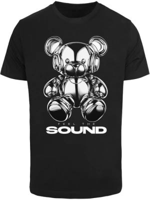 Obrázek produktu Mister Tee Tričko 'Feel The Sound Chrome Bear'  šedá / černá / bílá