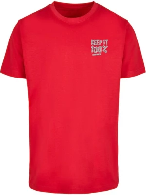 Obrázek produktu Mister Tee Tričko 'Keep It 100%'  šedá / jasně červená