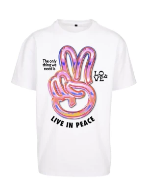 Obrázek produktu Mister Tee Tričko 'Live in Peace'  modrá / orchidej / černá / bílá