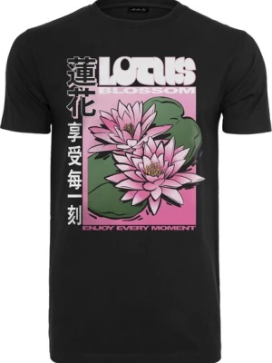 Obrázek produktu Mister Tee Tričko 'Lotus Flower'  trávově zelená / světle růžová / černá / bílá