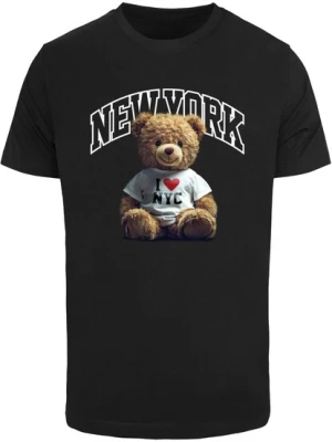 Obrázek produktu Mister Tee Tričko 'New York College Bear'  hnědá / krvavě červená / černá / bílá
