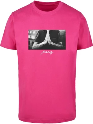 Obrázek produktu Mister Tee Tričko 'Pray'  šedá / pink / černá / bílá