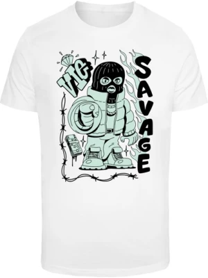 Obrázek produktu Mister Tee Tričko 'Savage Balaclava'  mátová / černá / bílá