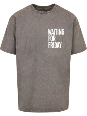 Obrázek produktu Mister Tee Tričko 'Waiting For Friday'  šedá džínová / bílá
