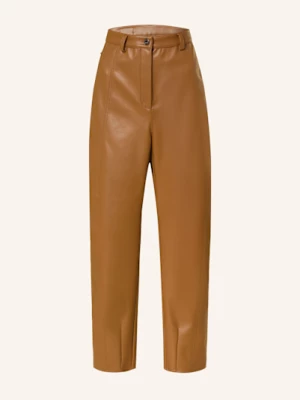 Obrázek produktu Mm By Max Mara 7/8 Kalhoty Anselmo V Koženém Vzhledu hnědá