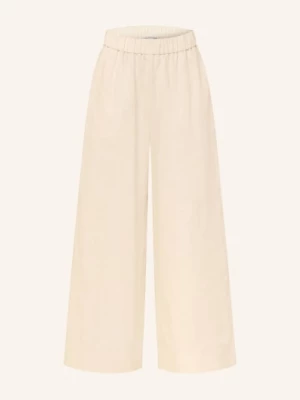Obrázek produktu Mm By Max Mara Lněné Kalhoty Canneti krémová
