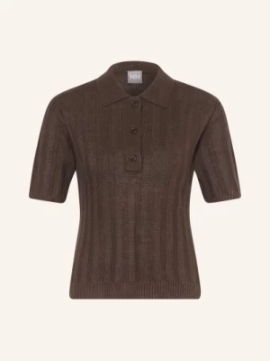 Obrázek produktu Mm By Max Mara Pletené Polo Tričko Rivetto tmavě hnědá