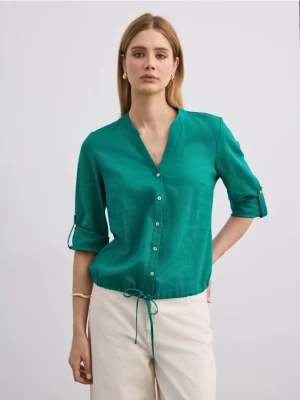 Obrázek produktu Mohito - Halenka ze směsi lnu a viskózy - zelená