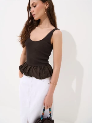 Obrázek produktu Mohito - Top s volánkem peplum - hnědá