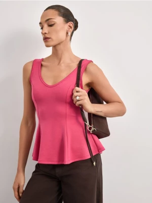 Obrázek produktu Mohito - Top s volánkem peplum - sytě růžová