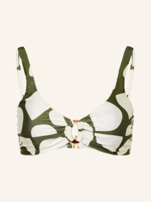 Obrázek produktu Mrs & Hugs Bralette Bikiny Top olivová / bílá