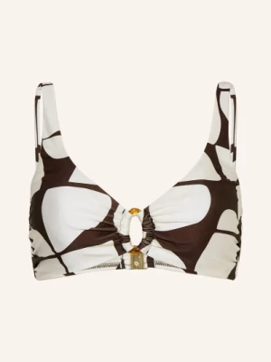 Obrázek produktu Mrs & Hugs Bralette Bikiny Top tmavě hnědá / bílá