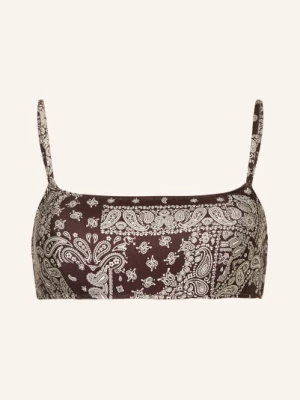 Obrázek produktu Mrs & Hugs Bustier Bikini Top tmavě hnědá / krémová