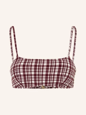 Obrázek produktu Mrs & Hugs Bustier Bikiny Top tmavě fialová / bílá