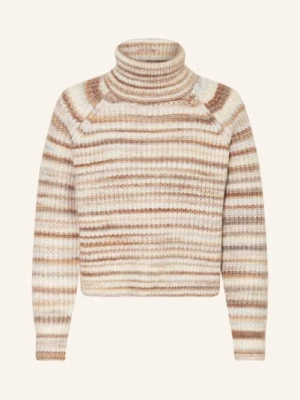 Obrázek produktu Mrs & Hugs Cropped Svetr S Rolákem černošedá / světle hnědá / režná