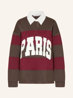 Obrázek produktu Mrs & Hugs Jerseyové Polo Tričko tmavě červená / hnědá / krémová