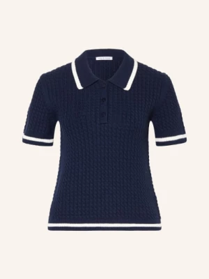 Obrázek produktu Mrs & Hugs Pletené Polo Tričko tmavě modrá / bílá