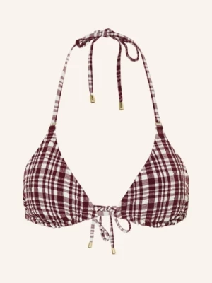 Obrázek produktu Mrs & Hugs Trojúhelníkové Bikiny tmavě červená / bílá