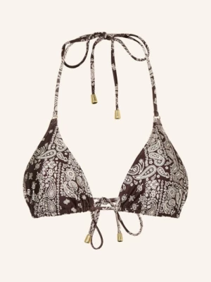 Obrázek produktu Mrs & Hugs Trojúhelníkové Bikiny tmavě hnědá / krémová