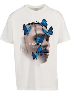 Obrázek produktu MT Upscale Tričko 'Le Papillon'  azurová / šedobéžová / černá / bílá